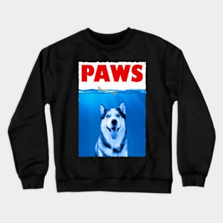 Siberian Symphony Husky PAWS, Urban Canine Couture Tee Delight Crewneck Sweatshirt